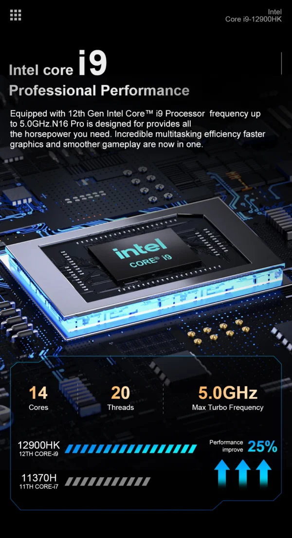 Laptop 16 inch 2.5K 120Hz Intel Core i9-12900HK WiFi 6 32GB RAM 1TB SSD Laptop Windows 11 pro Notebook Office Computer – Image 13