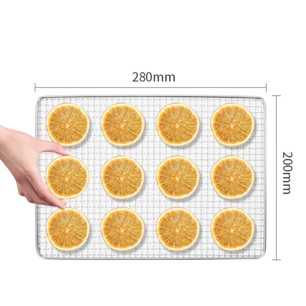 220V/110V 6 Layers Food Dehydrator Stainless Steel Fruit Vegetable Meat Beef Jerky Dryer Machine Snacks Dehydration Touch Panel – Image 15