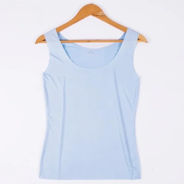 Women Summer Tight fit No trace Tanks Camis Vest Fashion Casual Sleeveless Ladies Street Tanks Tops Tees Hotsweet Bra B3192 – Image 16