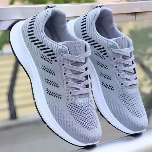 Chaussures décontractées pour homme – Baskets slip-on tendance, respirantes – Idéales pour la course, la marche, l'entraînement et le tennis – Image 3
