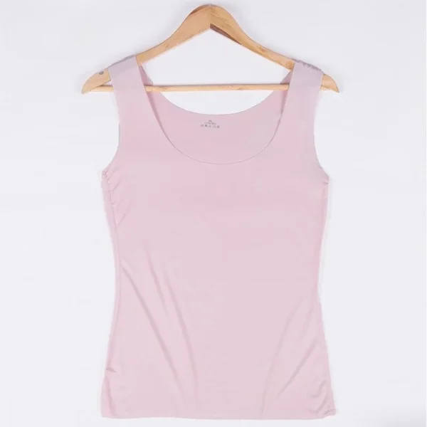 Women Summer Tight fit No trace Tanks Camis Vest Fashion Casual Sleeveless Ladies Street Tanks Tops Tees Hotsweet Bra B3192 – Image 13