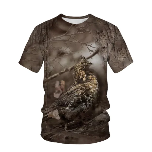 Nouveau t-shirt camouflage animalier 3D – Imprimé pour hommes, femmes et enfants – T-shirt oversize à manches courtes style Harajuku, parfait pour l'été et la chasse – Image 8