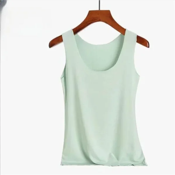 Women Summer Tight fit No trace Tanks Camis Vest Fashion Casual Sleeveless Ladies Street Tanks Tops Tees Hotsweet Bra B3192 – Image 15