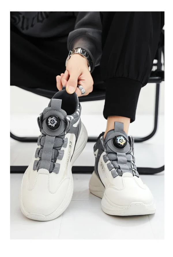 Baskets homme avec boucle rotative – Confortables, antidérapantes, à lacets – Chaussures durables pour activités extérieures – Image 19