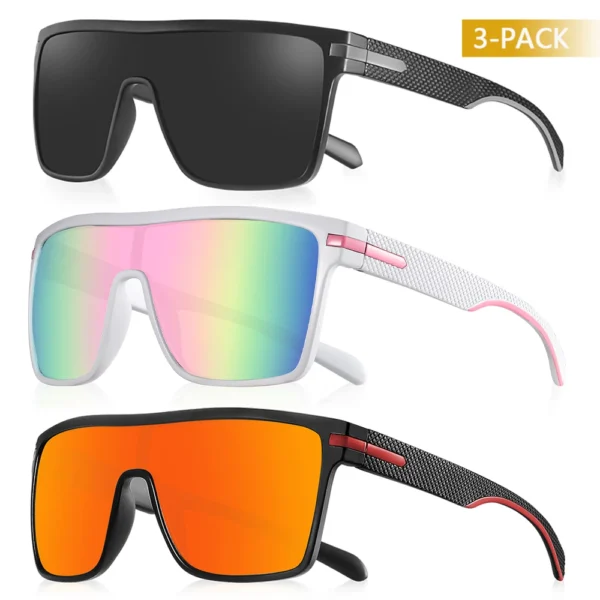 CRIXALIS Fashion Polarized Sunglasses For Men Square Oversized Anti Glare Driver Mirror Sun Glasses Women UV400 Goggles Male – Image 20