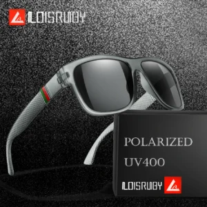 Classic Brand Men Square Polarized Fishing Sunglasses Outdoor Driving Cycling Running Goggles Vintage Large Frame UV400