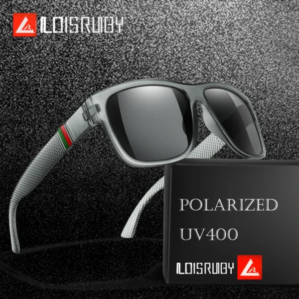 Classic Brand Men Square Polarized Fishing Sunglasses Outdoor Driving Cycling Running Goggles Vintage Large Frame UV400