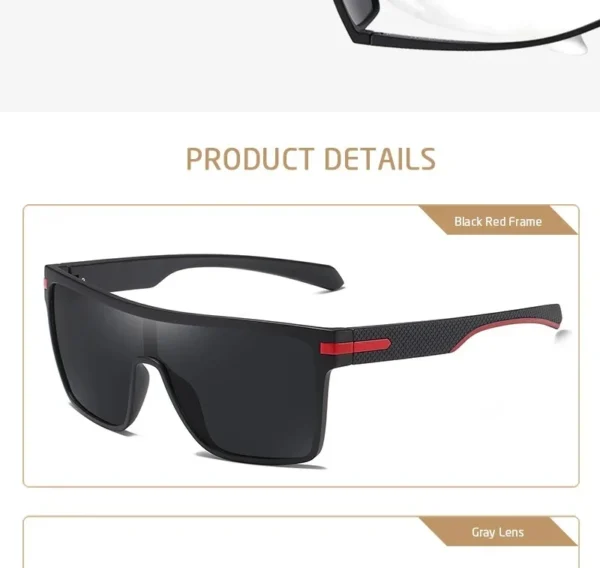 CRIXALIS Fashion Polarized Sunglasses For Men Square Oversized Anti Glare Driver Mirror Sun Glasses Women UV400 Goggles Male – Image 42