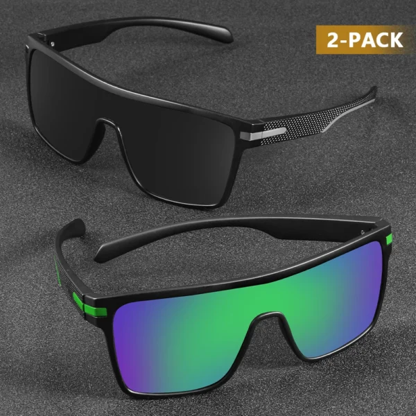 CRIXALIS Fashion Polarized Sunglasses For Men Square Oversized Anti Glare Driver Mirror Sun Glasses Women UV400 Goggles Male – Image 17