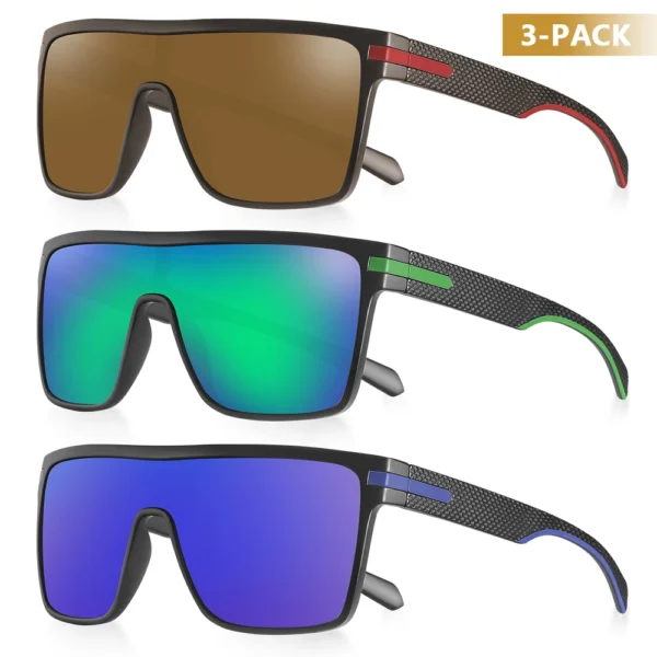 CRIXALIS Fashion Polarized Sunglasses For Men Square Oversized Anti Glare Driver Mirror Sun Glasses Women UV400 Goggles Male – Image 11