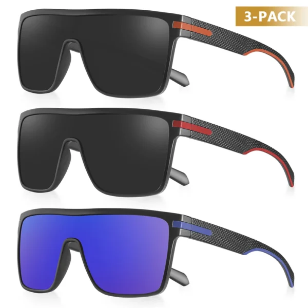 CRIXALIS Fashion Polarized Sunglasses For Men Square Oversized Anti Glare Driver Mirror Sun Glasses Women UV400 Goggles Male – Image 23