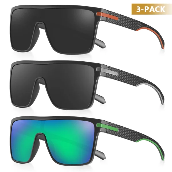 CRIXALIS Fashion Polarized Sunglasses For Men Square Oversized Anti Glare Driver Mirror Sun Glasses Women UV400 Goggles Male – Image 21