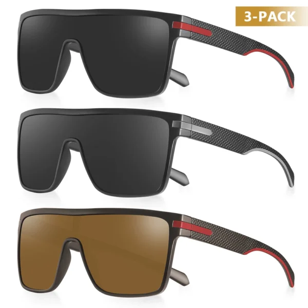 CRIXALIS Fashion Polarized Sunglasses For Men Square Oversized Anti Glare Driver Mirror Sun Glasses Women UV400 Goggles Male – Image 22