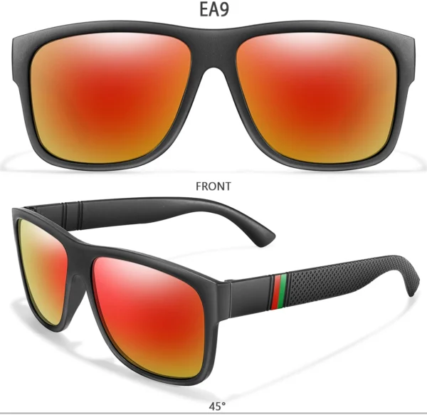 Classic Brand Men Square Polarized Fishing Sunglasses Outdoor Driving Cycling Running Goggles Vintage Large Frame UV400 – Image 30