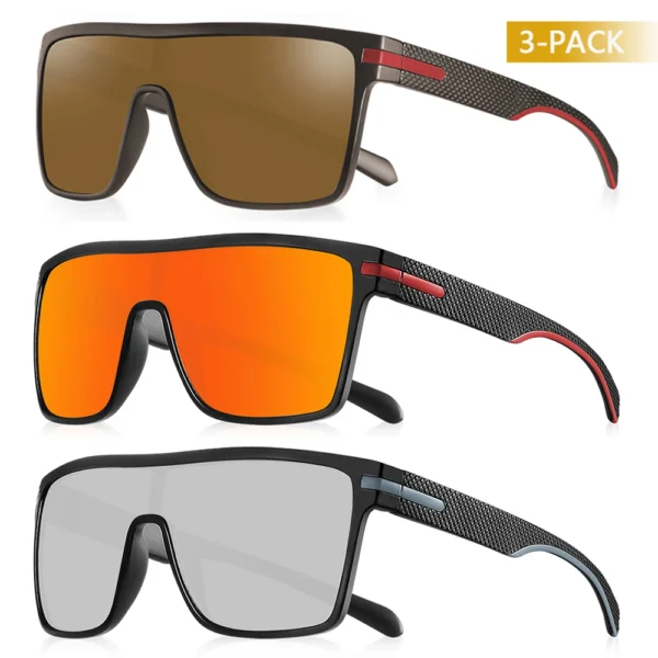 CRIXALIS Fashion Polarized Sunglasses For Men Square Oversized Anti Glare Driver Mirror Sun Glasses Women UV400 Goggles Male – Image 19