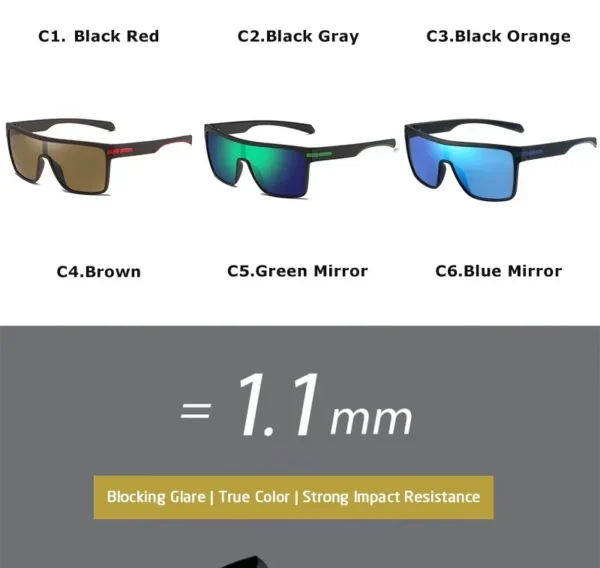 CRIXALIS Fashion Polarized Sunglasses For Men Square Oversized Anti Glare Driver Mirror Sun Glasses Women UV400 Goggles Male – Image 38
