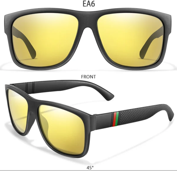 Classic Brand Men Square Polarized Fishing Sunglasses Outdoor Driving Cycling Running Goggles Vintage Large Frame UV400 – Image 27