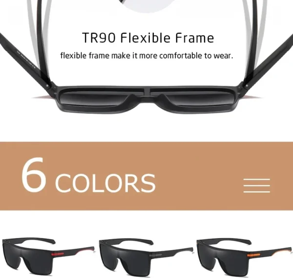 CRIXALIS Fashion Polarized Sunglasses For Men Square Oversized Anti Glare Driver Mirror Sun Glasses Women UV400 Goggles Male – Image 37