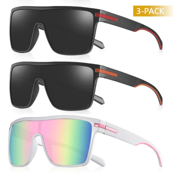 CRIXALIS Fashion Polarized Sunglasses For Men Square Oversized Anti Glare Driver Mirror Sun Glasses Women UV400 Goggles Male – Image 10