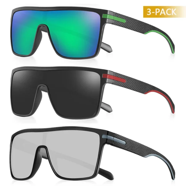 CRIXALIS Fashion Polarized Sunglasses For Men Square Oversized Anti Glare Driver Mirror Sun Glasses Women UV400 Goggles Male – Image 14
